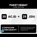 25 BACKLINK AC.ID + 25 BACKLINK .EDU DOFOLLOW HIGH QUALITY