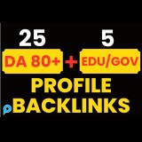 25 backlink DA80+ Pr9 dan 5 EDU/GOV High DA PA Profile teratas dari Semua Domain UNIK