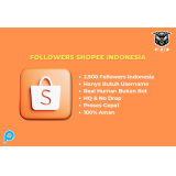 2.500 (2,5K) Followers Shopee Indonesia Real Human No Drop Permanent