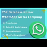 25.000 DATABASE NOMOR WHATSAPP METRO LAMPUNG AKTIF