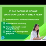 25.000 Database WhatsApp Jakarta Timur Aktif