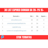 30 List Expired Domain DA 20+ PA 15+ Stok Terbatas