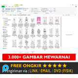 3.000+ Desain Gambar Mewarnai Anak format JPG & WORD Siap Print Design Coloring Printable Worksheet 