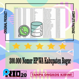 300.000 Nomor HP/WA Kabupaten Bogor AKTIF