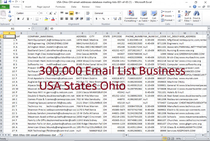 300K Usa State Ohio Database dengan Data Lengkap (Cek Deskripsi)