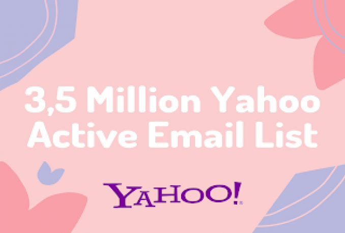 3,5 JUTA DATABASE EMAIL LIST YAHOO AKTIF