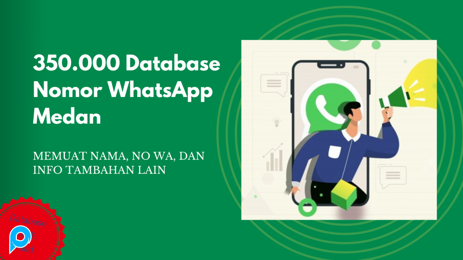 350.000 Database Nomor WhatsApp Medan