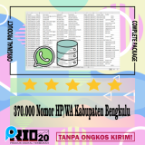 370.000 Nomor HP/WA Kabupaten Bengkulu AKTIF + Bonus WA Blast PRO