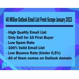 40 Juta Outlook Email List Fresh Scrape January 2023