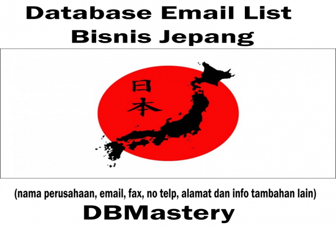 400.000 Japan Business Email List (company name, email, fax, phone, and address)