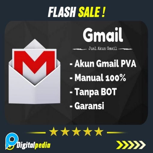 5 Account Email Akun Gmail Sudah PVA Verifikasi Nomor Verif No Tlp G-mail Fresh New Baru Login Tanpa