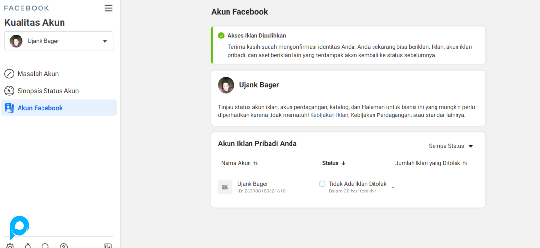 5 Akun FB Verified /Ads Dipulihkan Buat Iklan/Ads Di Facebook