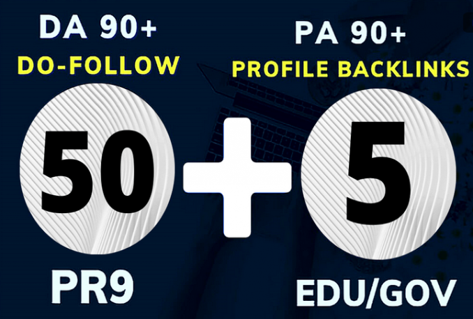 50 backlink profile dan 5 EDU/GOV DA PA tinggi