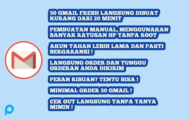 50 GMAIL FRESH 100 RIBU