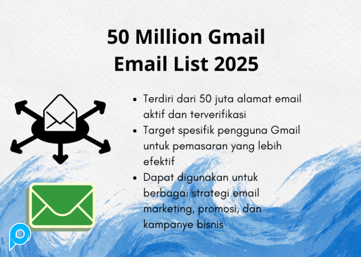 50 Juta Gmail Email List 2025