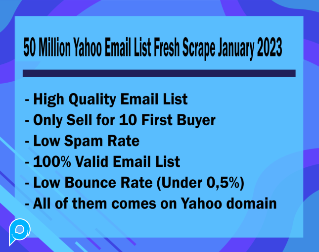 50 Juta Yahoo Email List Fresh Scrape January 2023