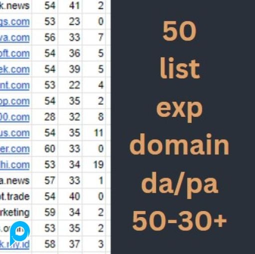 50 LEBIH LIST EXPIRED DOMAIN DA/PA UP TO 60/35, SANGAT FRESH!!!