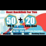 50 PR9+ 20 EDU-GOV Backlinks From Authority Domains