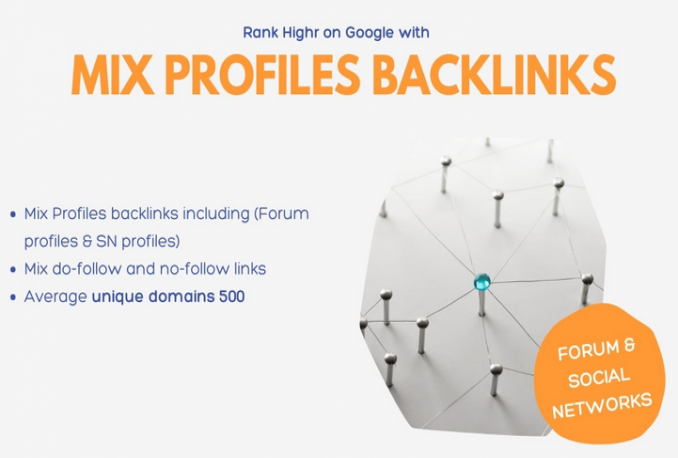 500 backlink profile mix backlink (forum & social network)