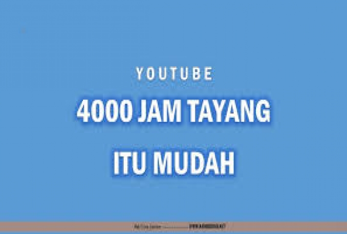 500 jam tayang youtube bergaransi