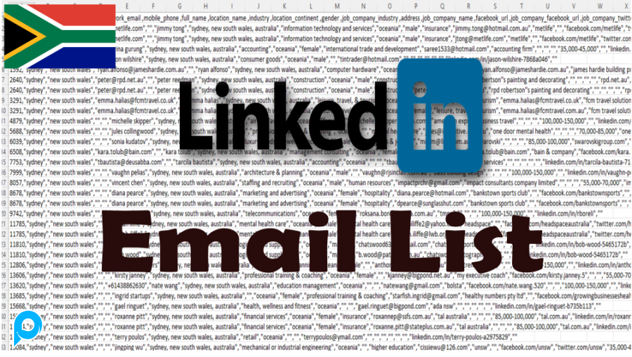 550.000 Afrika Selatan Linkedin Email List Complete Info + Bonus Tool MaxBulk Mailer PRO untuk Mengi