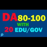 60 Backlink DA 80 Hingga 100 Bonus 40 Baklink, Dengan 20 Edu-Gov. rata-rata DA 40-100 20 Link