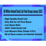 60 Juta Hotmail Email List Fresh Scrape January 2023