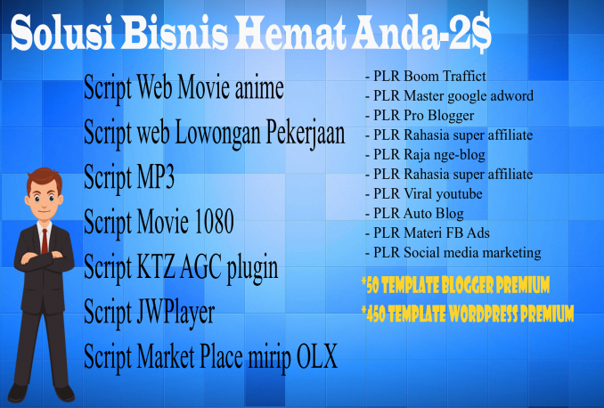 7 Macam Script + Tool PLR + Bonus Template Premium Blogspot dan Wordpress