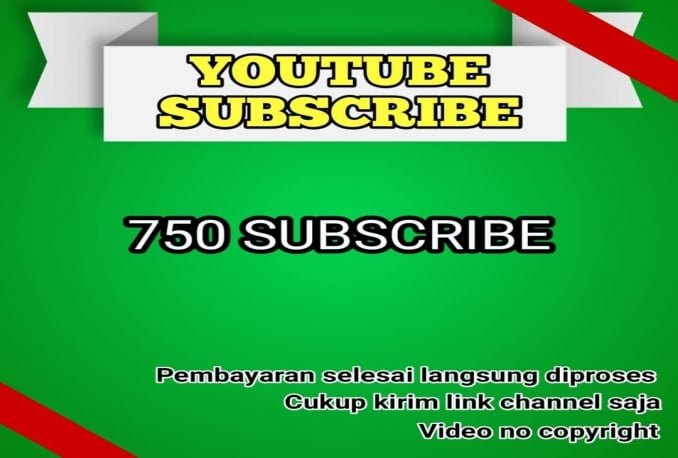 750 SUBSCRIBE YOUTUBE