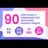 90 High Quality Permanent Manual SEO Backlinks with Unique Domain