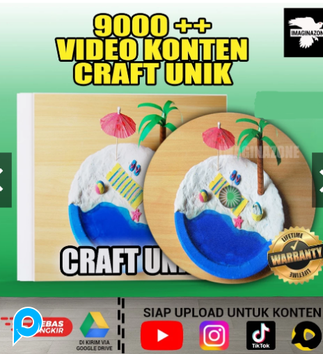 9000 VIDEO KONTEN CRAFT KERAJINAN TANGAN VIRAL SIAP UPLOAD di sosial media