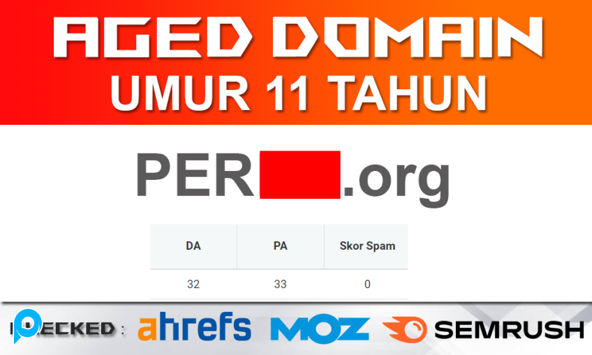 AGED DOMAIN umur 11 Tahun 5 Huruf Mudah diingat DA PA 30+