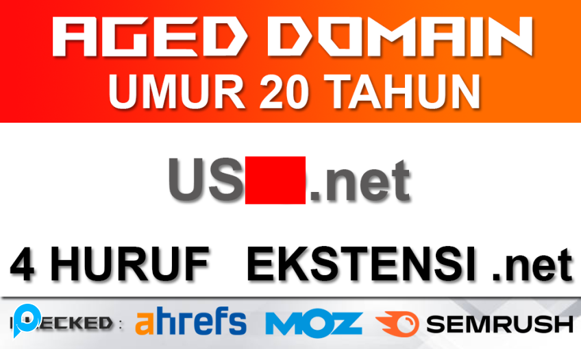 AGED DOMAIN umur 20 Tahun 4 Karakter Mudah diingat
