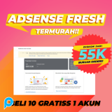 AKUN ADSENSE FRESH BELI 10 FREE 1 TERMURAH DAN BERKUALITAS