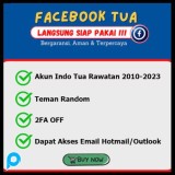 Akun Asli Indonesia Tua Rawatan 2010-2023 Teman Random 2FA OFF Dapat Akses Email.