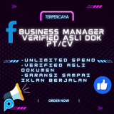 Akun BM (Business Manager) VERIF/Verified Isi 5 UNLIMITED/NOLIMIT SPEND + 1 Akun FB/FACEBOOK Verif F