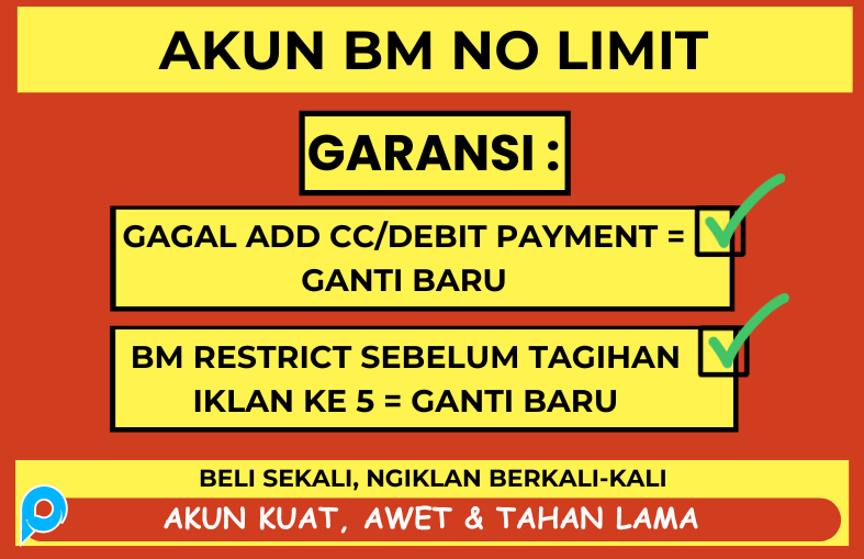 Akun BM No Limit FULL GARANSI - Untuk Fb Ads dan Instagram Ads