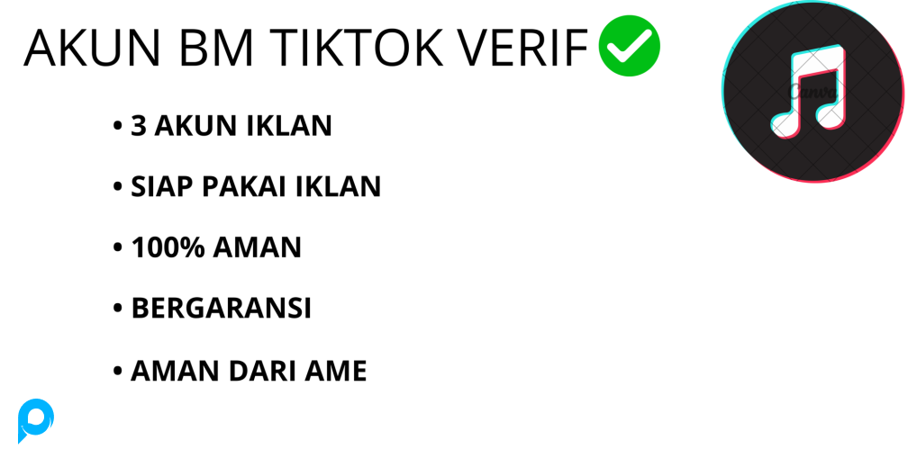 Akun BM TIKTOK VERIFIED + 3 Akun Iklan