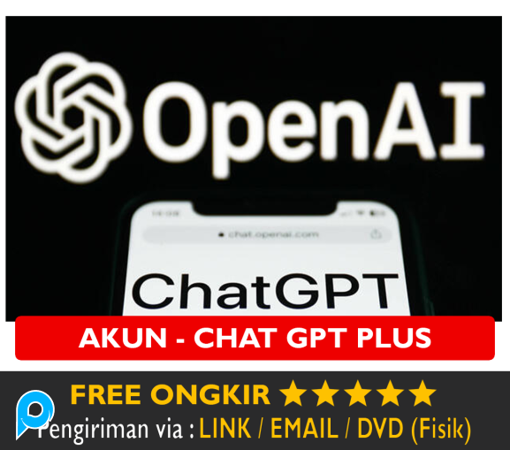 Akun ChatGPT Plus Premium Chat GPT+ iOS Android iPhone Bergaransi All Devices Desktop PC