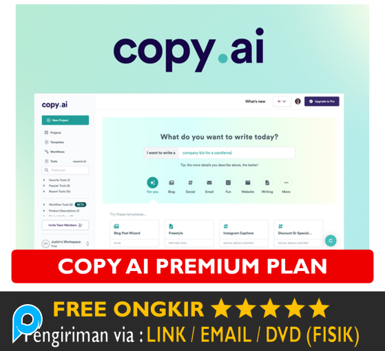 Akun Copy AI GPT 4 Premium Pro Account CopyAI GPT-4 Bergaransi AI Copy Writing Promotion Marketing