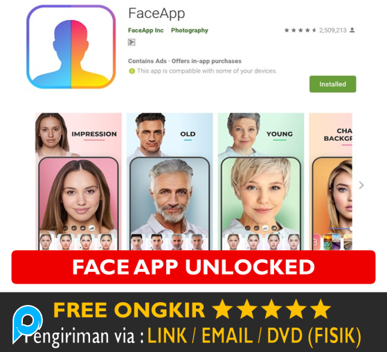 Akun FaceApp PRO Premium VIP Account Face App IOS & Android iPhone iPad Unlocked Bergaransi Face Edi
