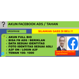 Akun Facebook Bisa Ngiklan (FBAds FB Ads)+ dan Data Diri + A2F On + Akun Rawatan + Teman Banyak