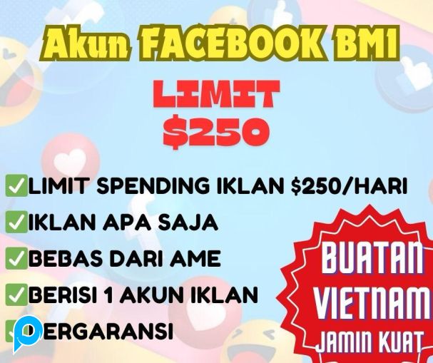 Akun Facebook BM1 buatan Vietnam limit $250