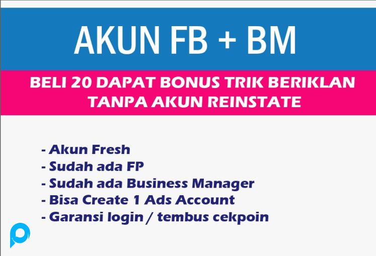 Akun Facebook + Business Manager + Bisa Create 1 Ads Account