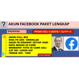 Akun Facebook (FBAds FB Ads)+ dan Identitas + A2F On + Akun Rawatan + Teman Banyak + Bisa Iklan