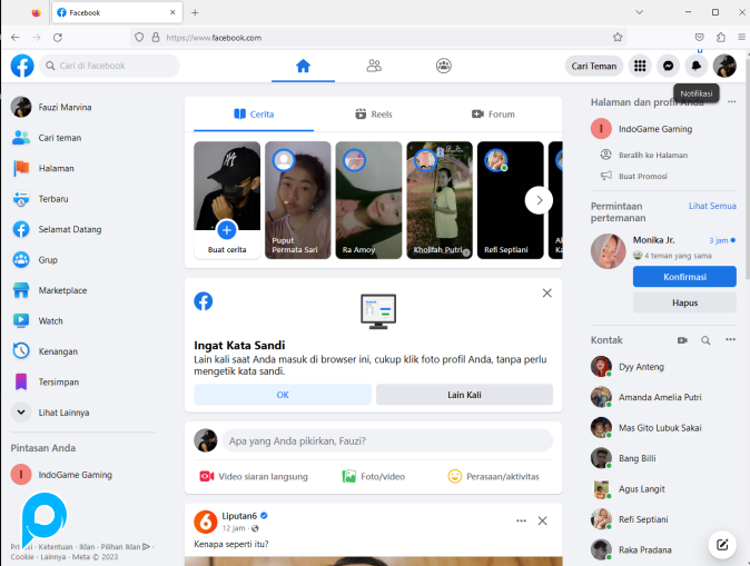 Akun Facebook Fresh + Halaman Fresh, Berfoto Profil. dan 2FA