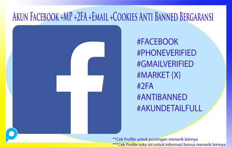 Akun Facebook +MP +2FA +Email +Cookies Anti Banned Bergaransi