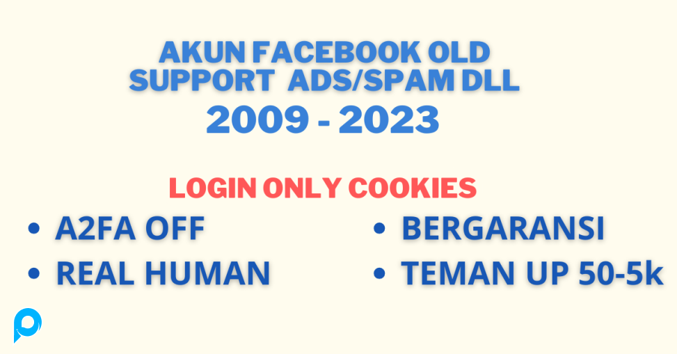 Akun Facebook Old/ Facebook Tua Suport Ads, Spam dll, Login Cookies Only