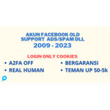 Akun Facebook Old/ Facebook Tua Suport Ads, Spam dll, Login Cookies Only