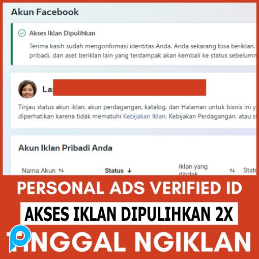 Akun Facebook Personal Dipulihkan Sudah Verifikasi ID